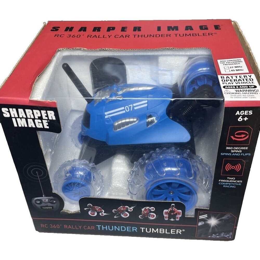 Sharper Image RC 360 Rally Car Thunder Tumbler Tumbling Remote Car NEW (open)